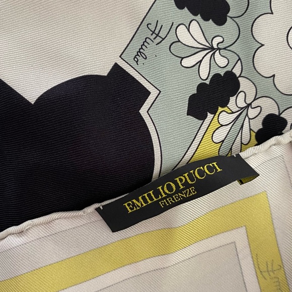 Emilio Pucci Art Deco Square Silk Scarf - Picture 3 of 5